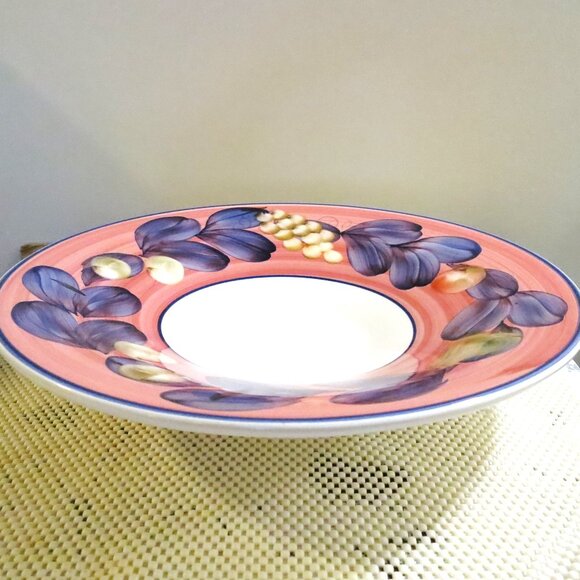 Large Pasta Serving Bowl Aurora 15.25" Fruit Decor Made in Italy - Picture 7 of 11